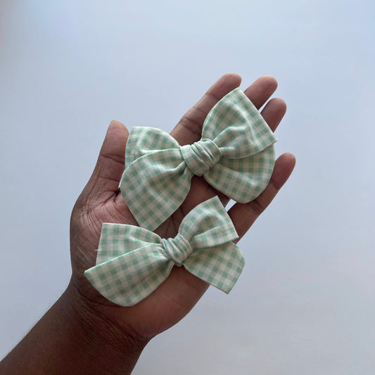 sage gingham